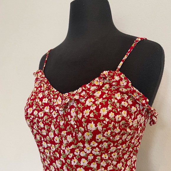 Reformation Red Floral Cut-Out Jumpsuit - Picture 8 of 12